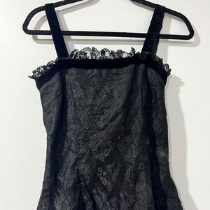Vintage I. Magnin & Co Black Lace Top